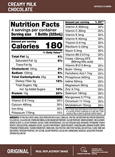 SlimFast Original Creamy Milk Chocolate Meal Replacement Shake - 4 Count