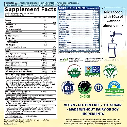 Garden of Life Raw Organic Fit Vanilla Protein