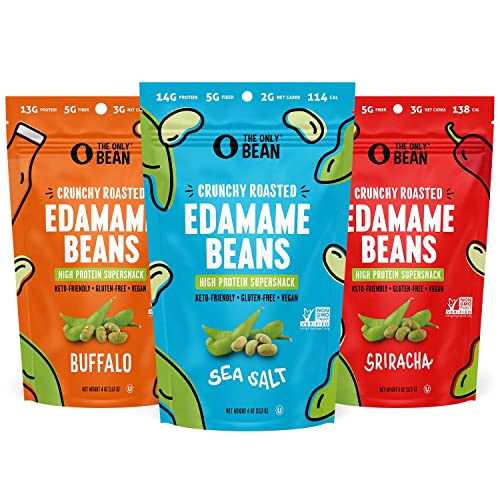 Dry Roasted Edamame Beans Variety Pack: Low Carb, High Protein Snack
