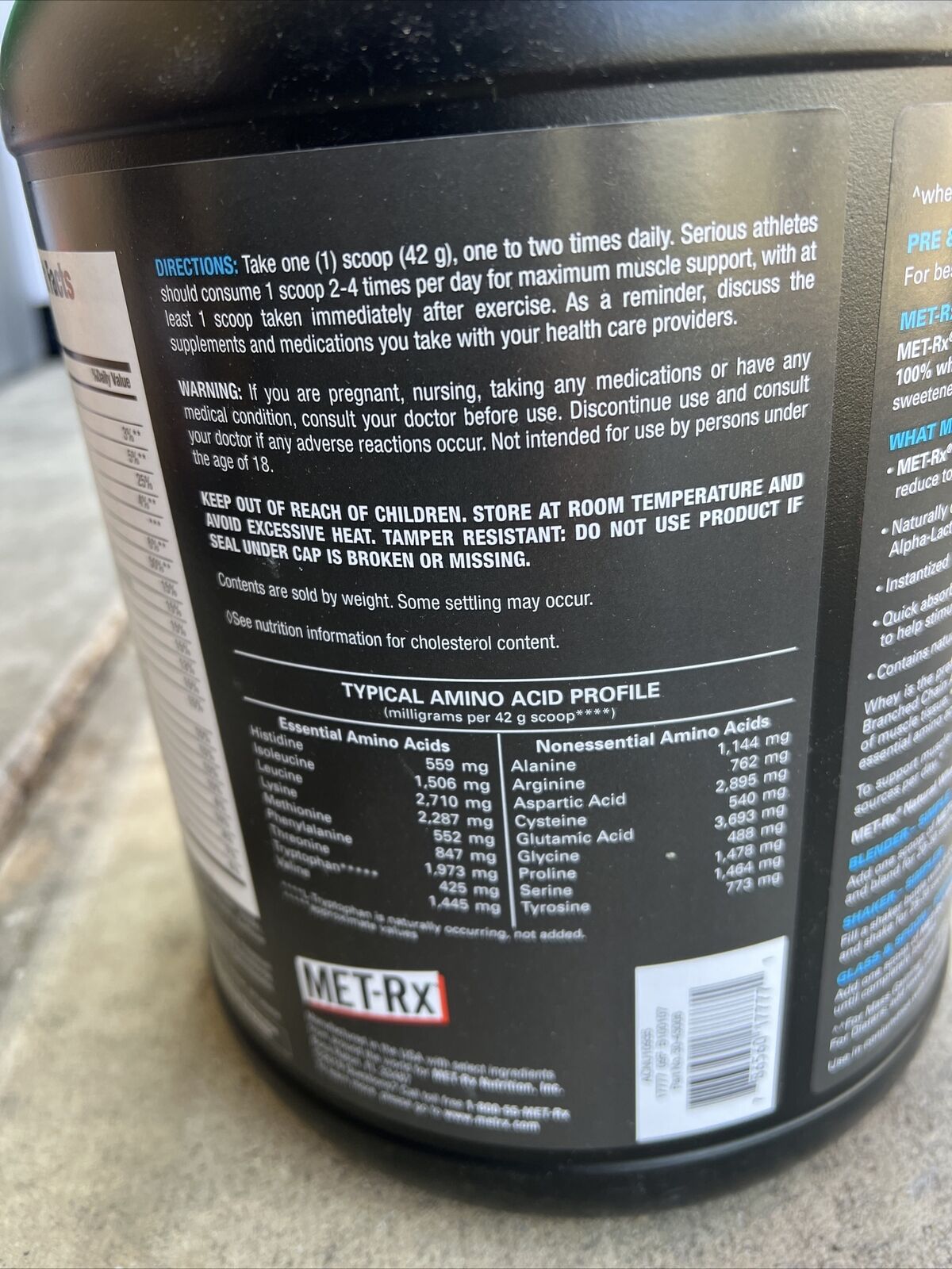 MET-Rx Natural Whey Protein Powder - Chocolate, Supports Lean - 5 lbs