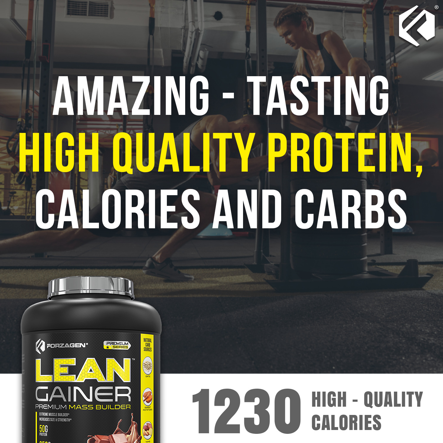 Forzagen Natural Carbs Lean Gainer Protein Supplement