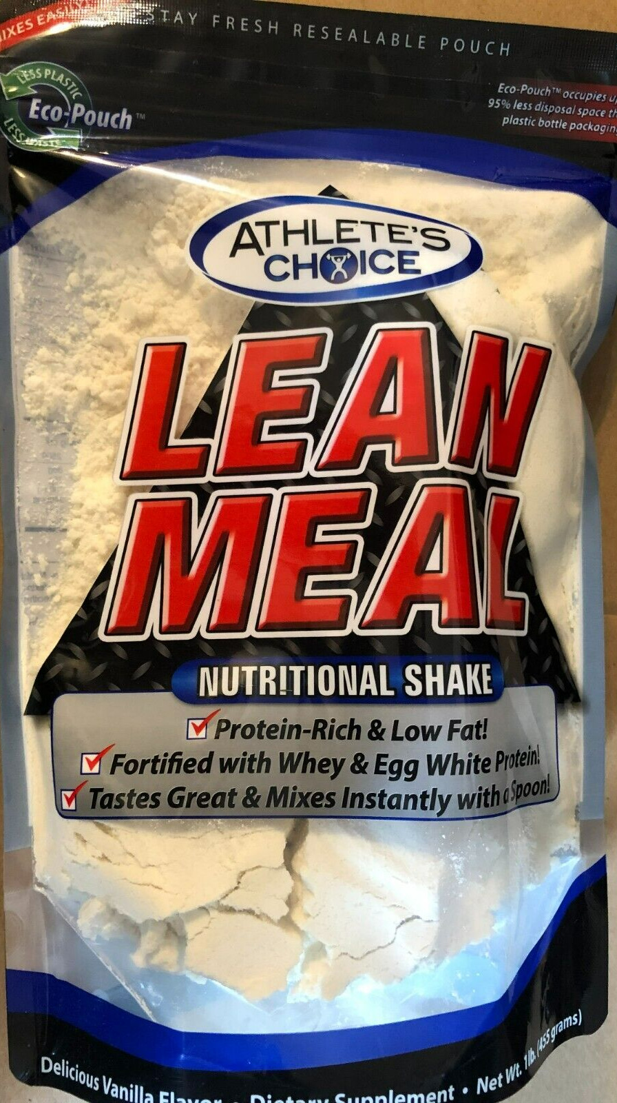 Vanilla Milkshake Protein: Lean Meal in 1 lb Eco-Pouch