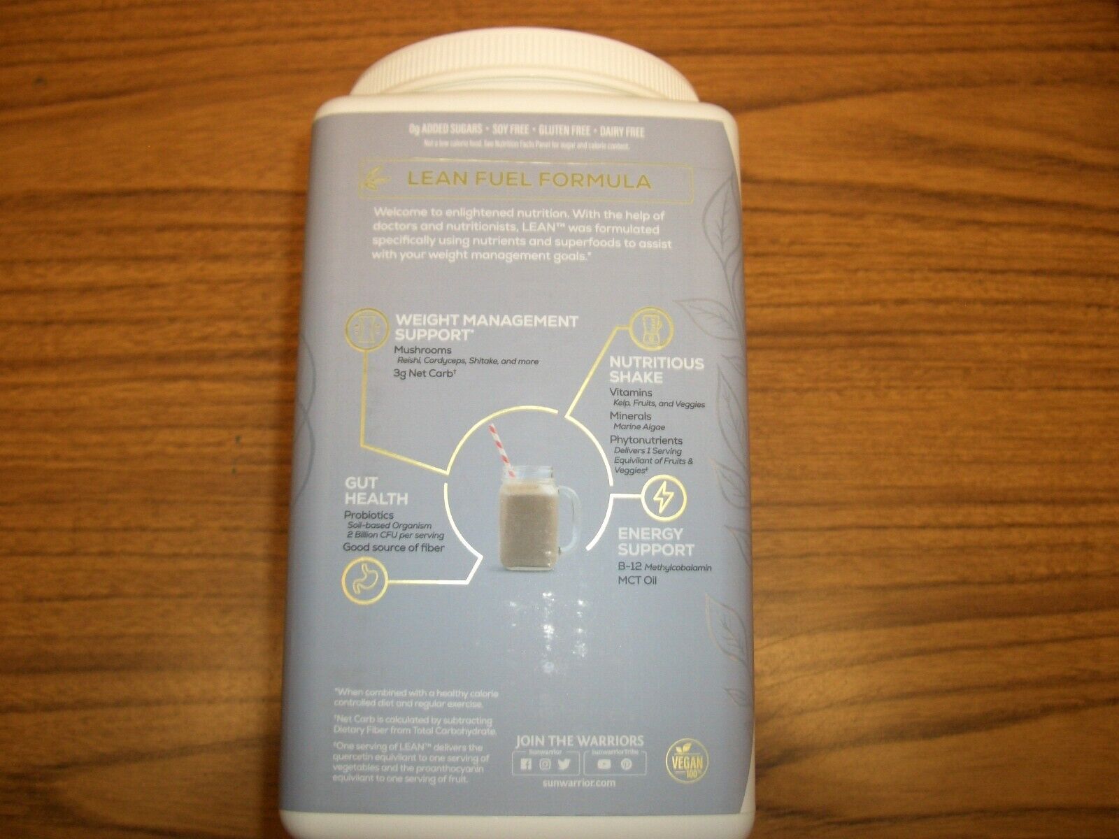 SUNWARRIOR Lean Superfood Shake - Vanilla - 720g