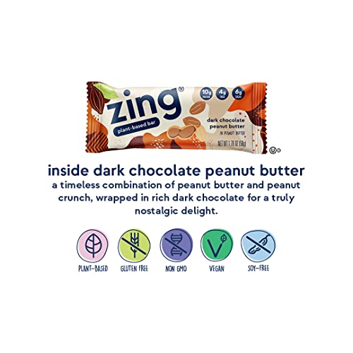 Zing Bars Dark Chocolate Peanut Butter Protein Bar