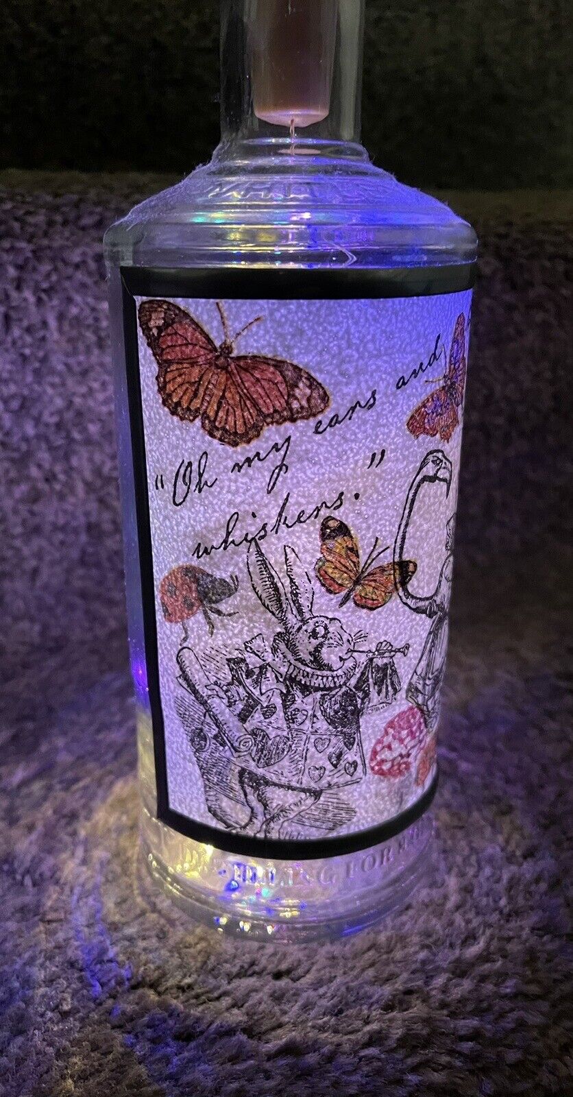 Alice in Wonderland Handmade Protein Bottle Light