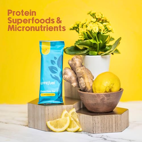 LyfeFuel's Essential Vegan Protein Bars - Ginger Lemon Tart
