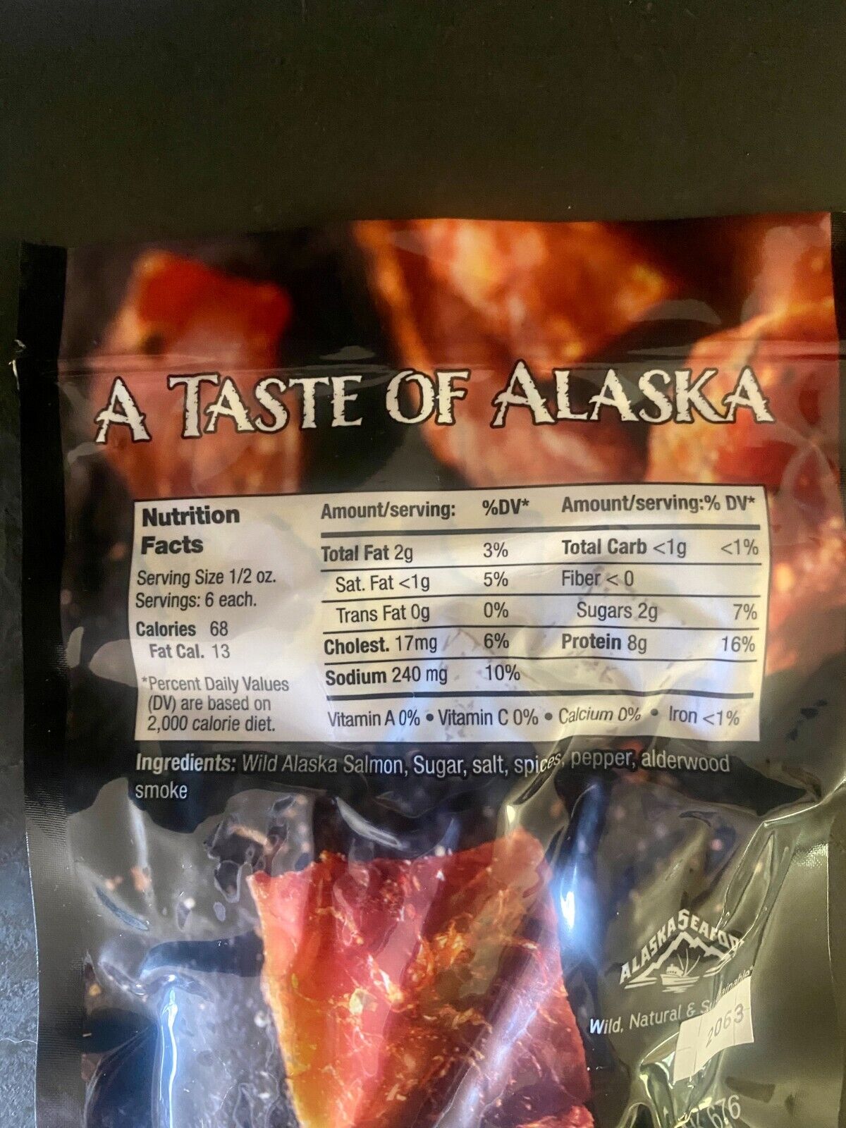 Wild Alaska Smoked Salmon Jerky - All Natural!