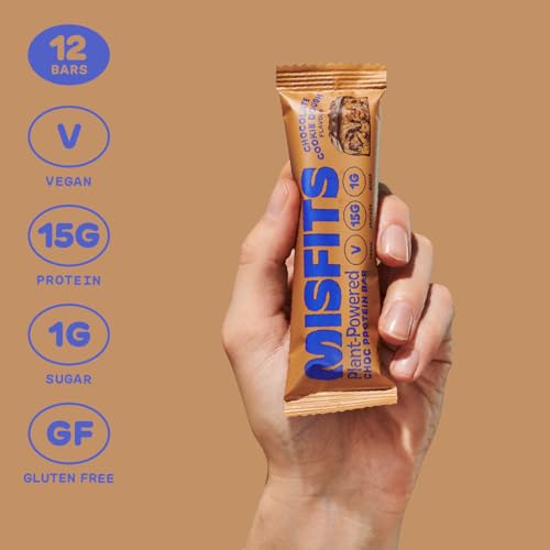 Plant-Based Misfits Protein Bars, Cookie Dough Flavor