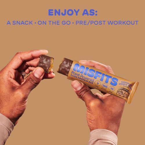 Plant-Based Misfits Protein Bars, Cookie Dough Flavor