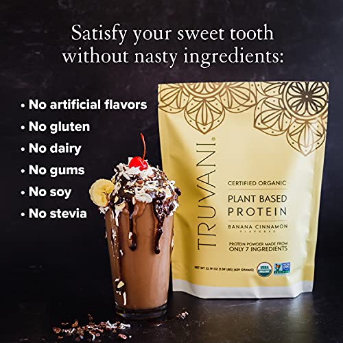 Organic Vegan Protein Powder, Banana Cinnamon Flavor