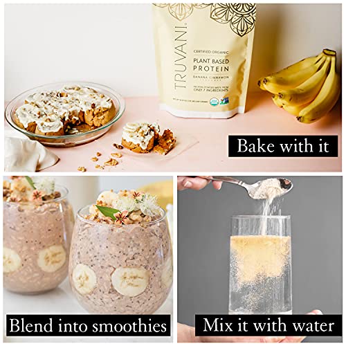 Organic Vegan Protein Powder, Banana Cinnamon Flavor