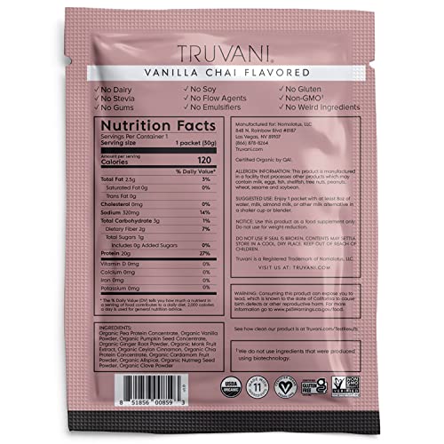 Organic Vegan Protein Powder Vanilla Chai - 20g Protein