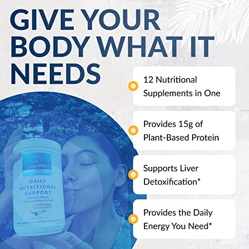 All-in-One Vegan Protein Powder with Multivitamin & More