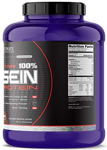 Ultimate Nutrition Prostar Casein Protein, Chocolate, 5 lbs