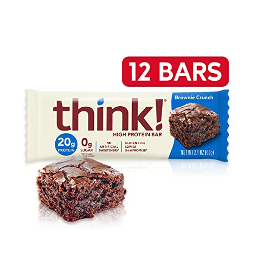 Whey Protein Brownie Bars, Gluten & Sugar Free (12ct)