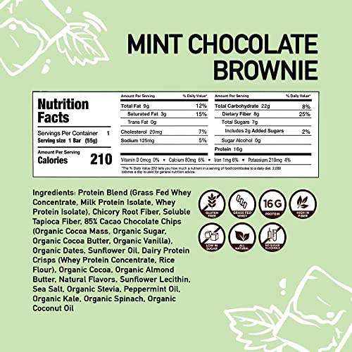 Organic Mint Chocolate Brownie Protein Bars