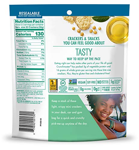 Crunchmaster Protein Snack Crackers, Sea Salt, 3.54 Ounce