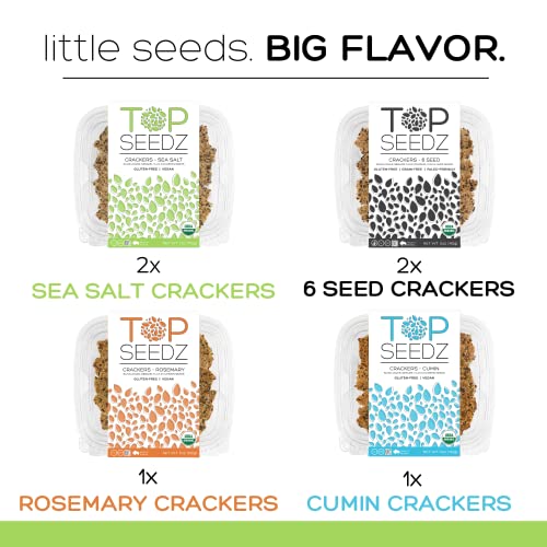 Organic gluten-free seed crackers with protein