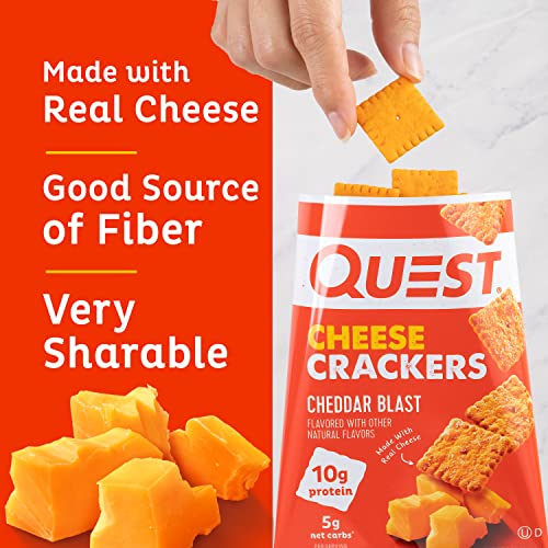 Quest Cheddar Blast Cheese Crackers, High Protein & Low Carb