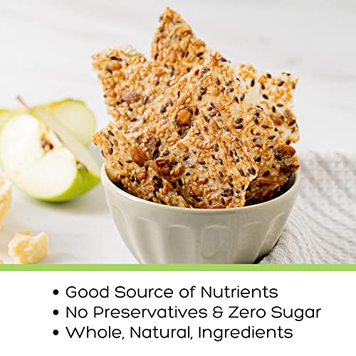 Organic gluten-free seed crackers with protein