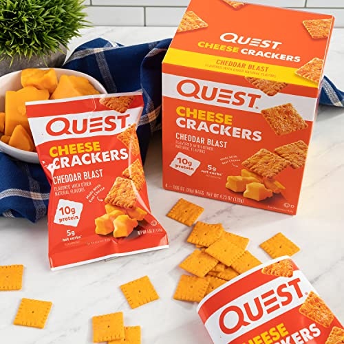 Quest Cheddar Blast Cheese Crackers, High Protein & Low Carb