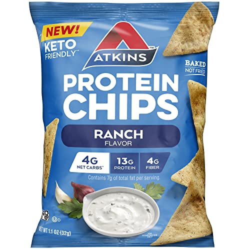 Atkins Ranch Protein Chips, Baked, Keto (12-Pack)