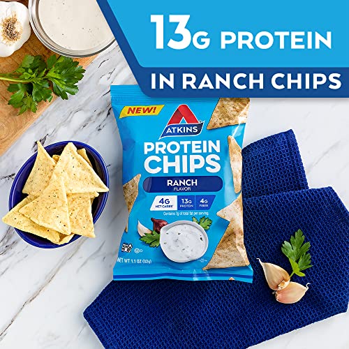Atkins Ranch Protein Chips, Baked, Keto (12-Pack)