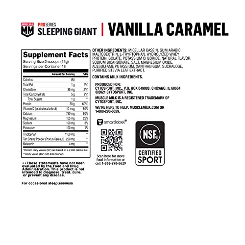 Overnight Muscle Recovery Protein Powder - Vanilla Caramel
