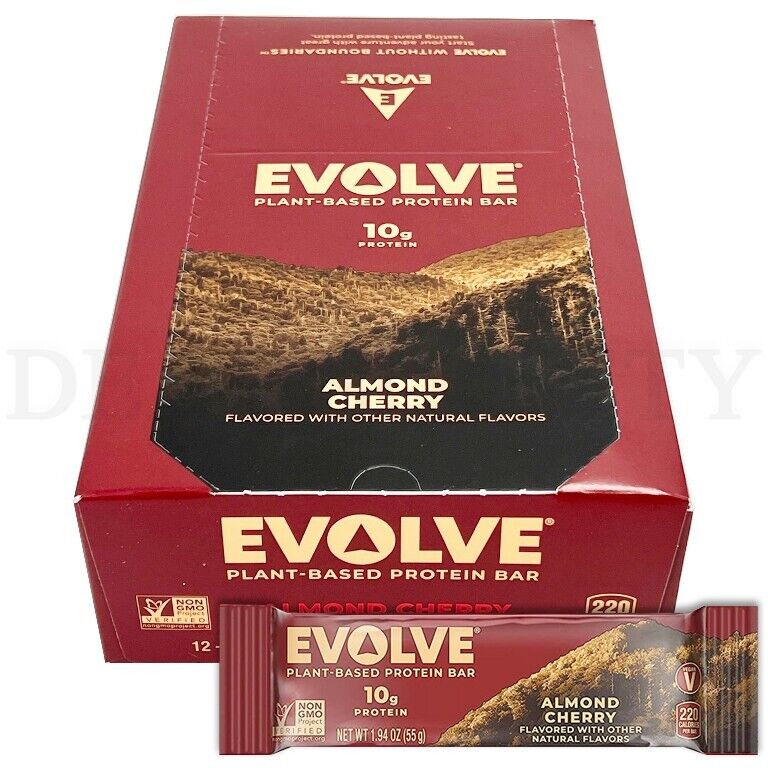 24 Evolve Plant-Based Almond Cherry Bars