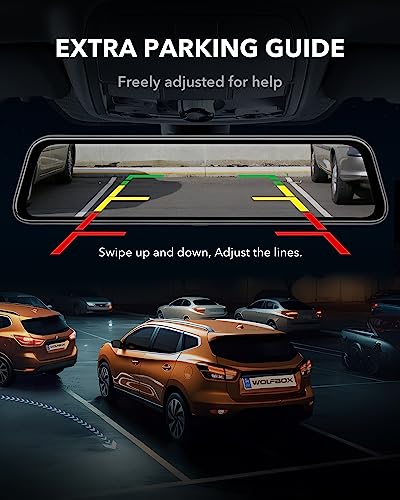 12" WOLFBOX G840S 4K Mirror Dash Cam