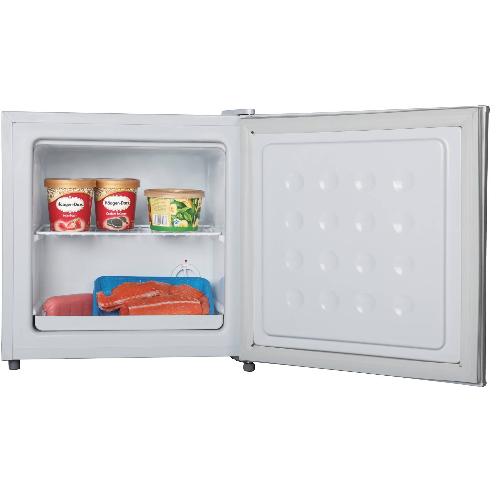 Compact 1.1 Cu Ft Mini Freezer in White
