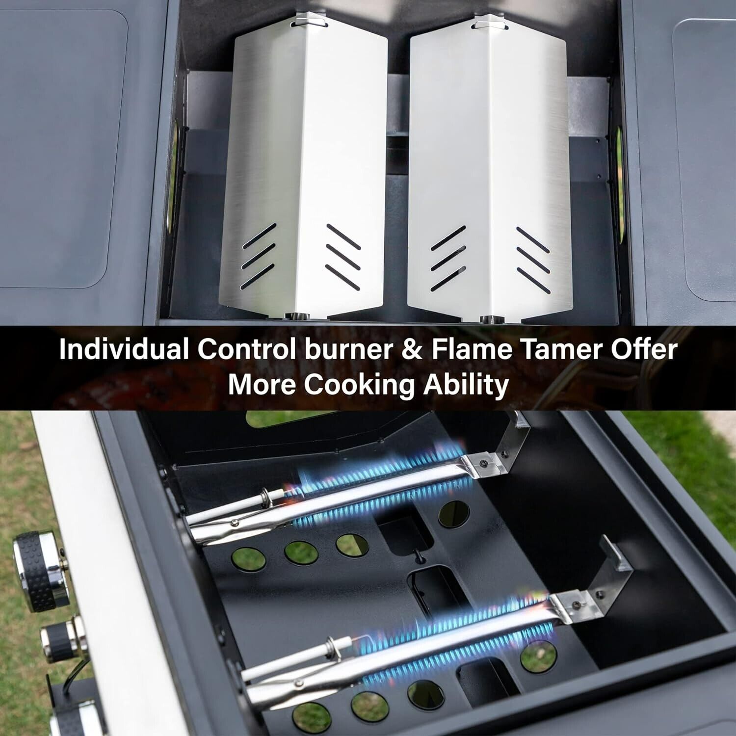 Gas Grill and Griddle Combo for Outdoor BBQ