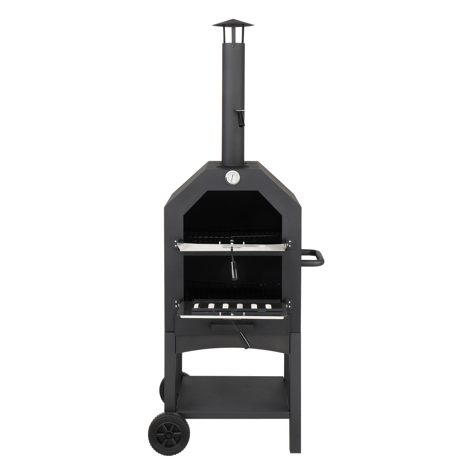 Wood Fired Pizza Oven Grill with Wheels