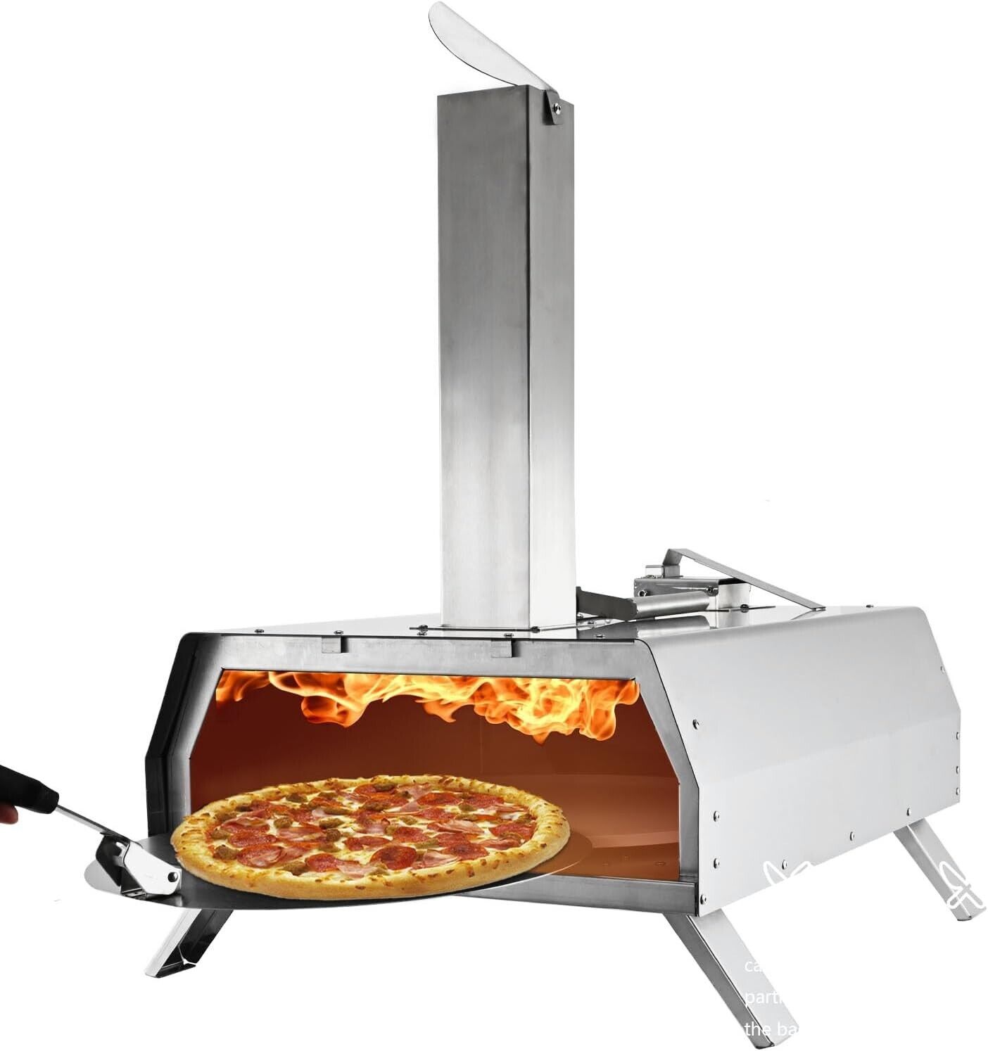 Outdoor Portable 13" Multi-Fuel Rotatable Pizza Oven