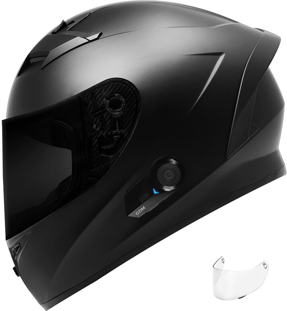 GDM Full Face Motorcycle Helmet + Bluetooth + 3 Shields