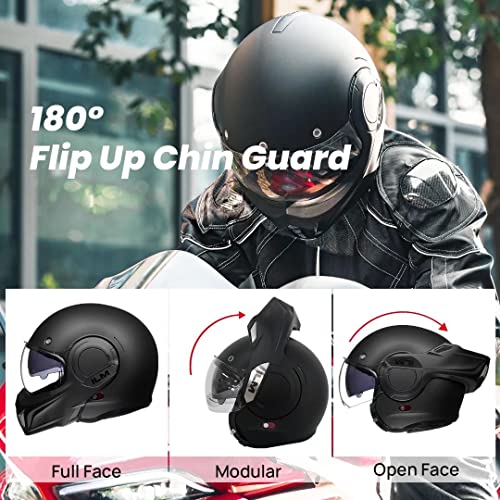 ILM Modular Vintage Motorcycle Helmet for Adults