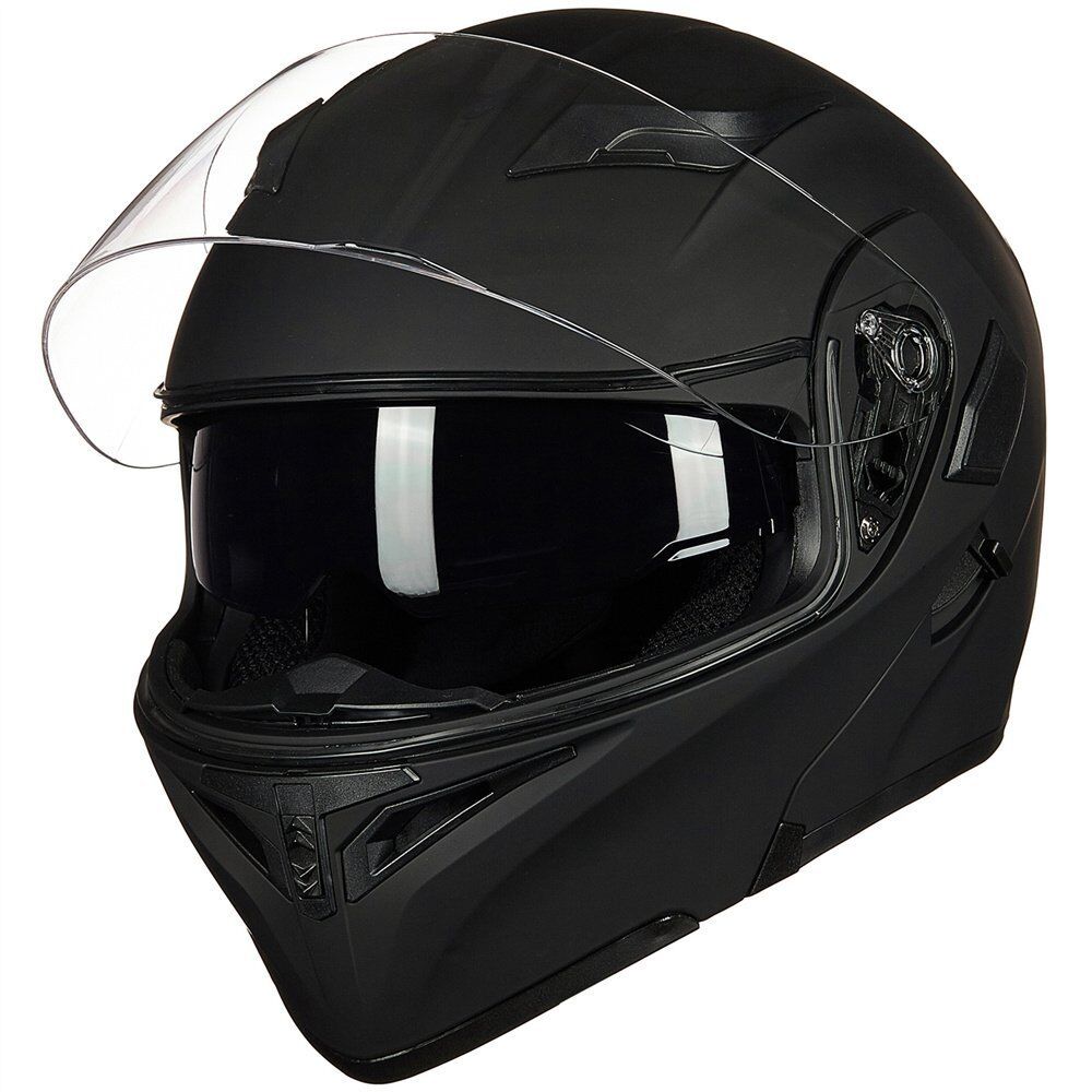 Flip up Modular Full Face Motorcycle Helmet Dual Visors