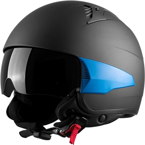 Westt Open Face DOT Approved Motorcycle Helmet - Retro Style
