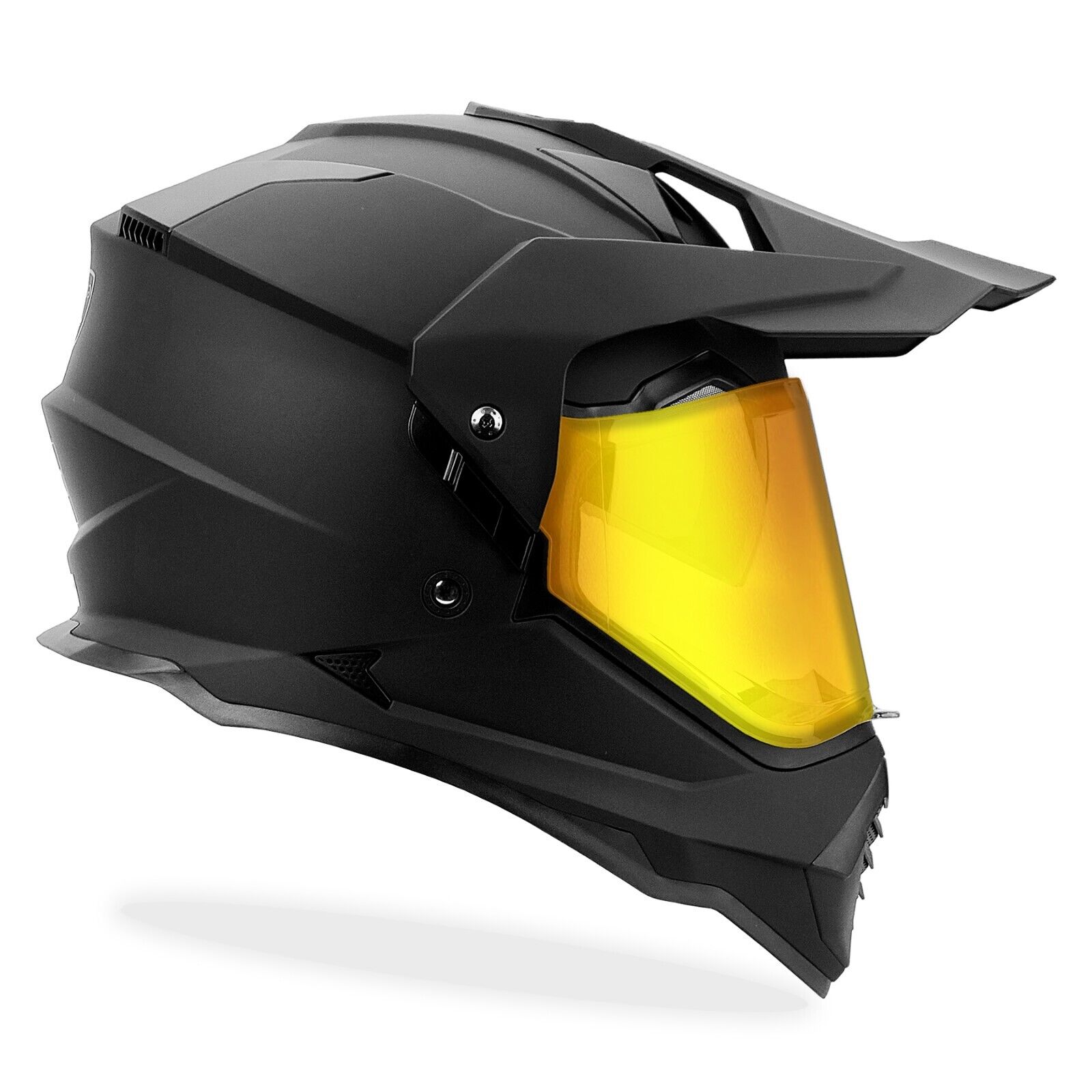 Adult Matte Black Dual Sport Helmet for Off-Road ATV