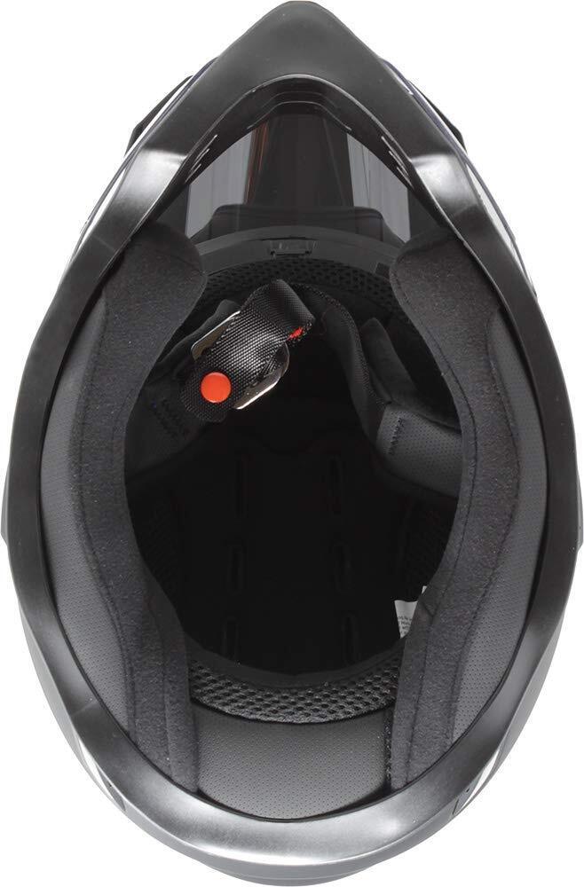 Matte Black Dual Sport Motocross Helmet with Smoked Shield