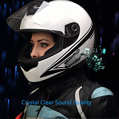 Bluetooth Helmet Intercom with Noise Cancellation, Waterproof