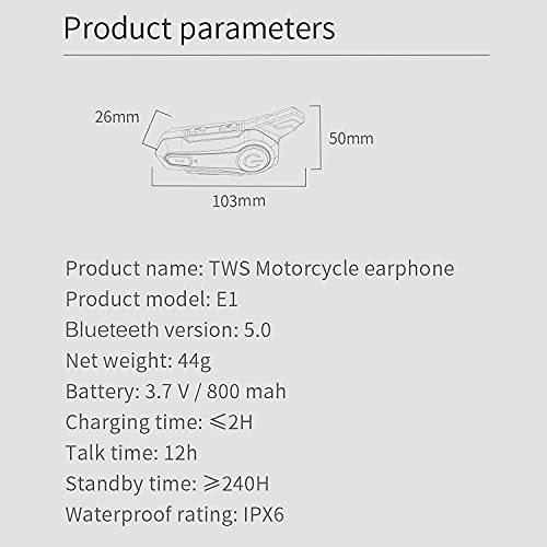 Soffria Bluetooth Motorcycle Helmet Intercom + Stereo Music