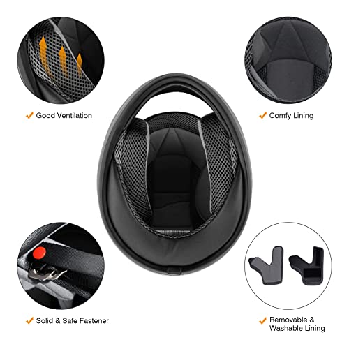 Carbon Fiber Flip Up Full Face Motorcycle Helmet (Large)