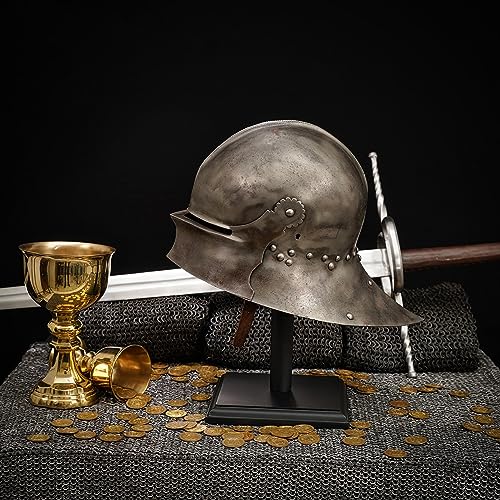 Wooden Helmet Stand for Medieval Roman Viking Helmets