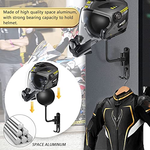 Motorcycle Helmet Wall Mount - 180 Degree Rotation