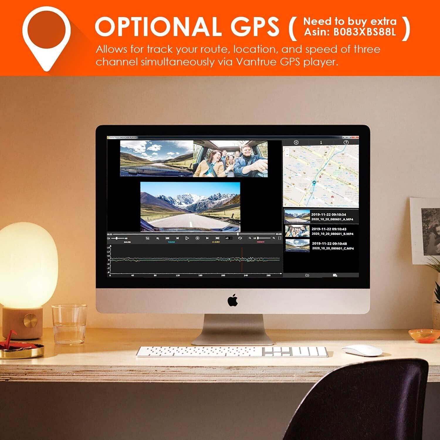 Vantrue N4 3 Channel 1440p Dash Camera - Ships on 11/27