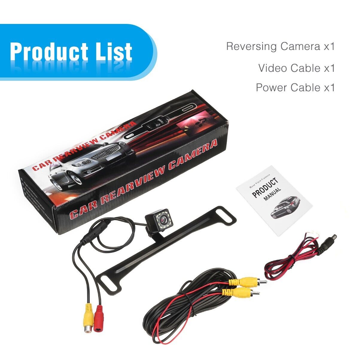 Waterproof Car Rear View Camera Reverse Parking 12LED