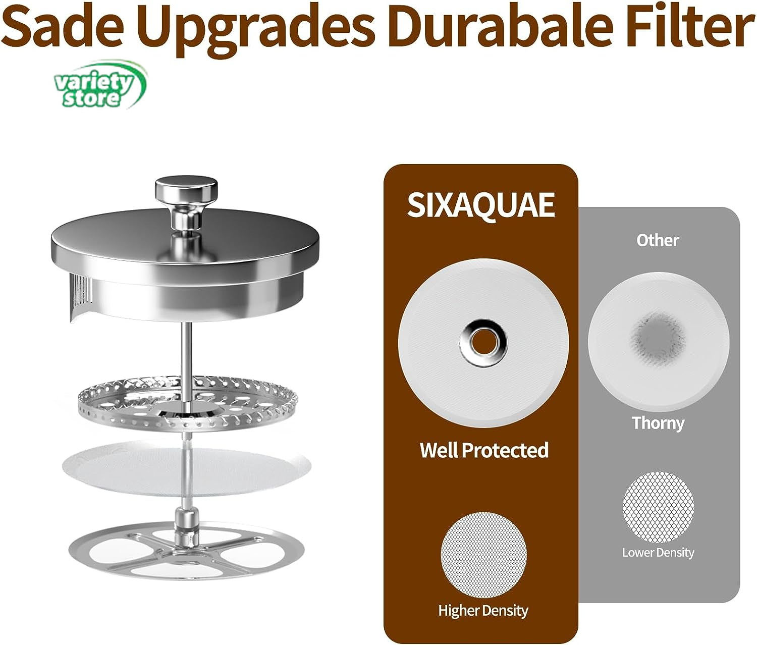 12oz French Press Coffee Maker with Heat Resistant Glass