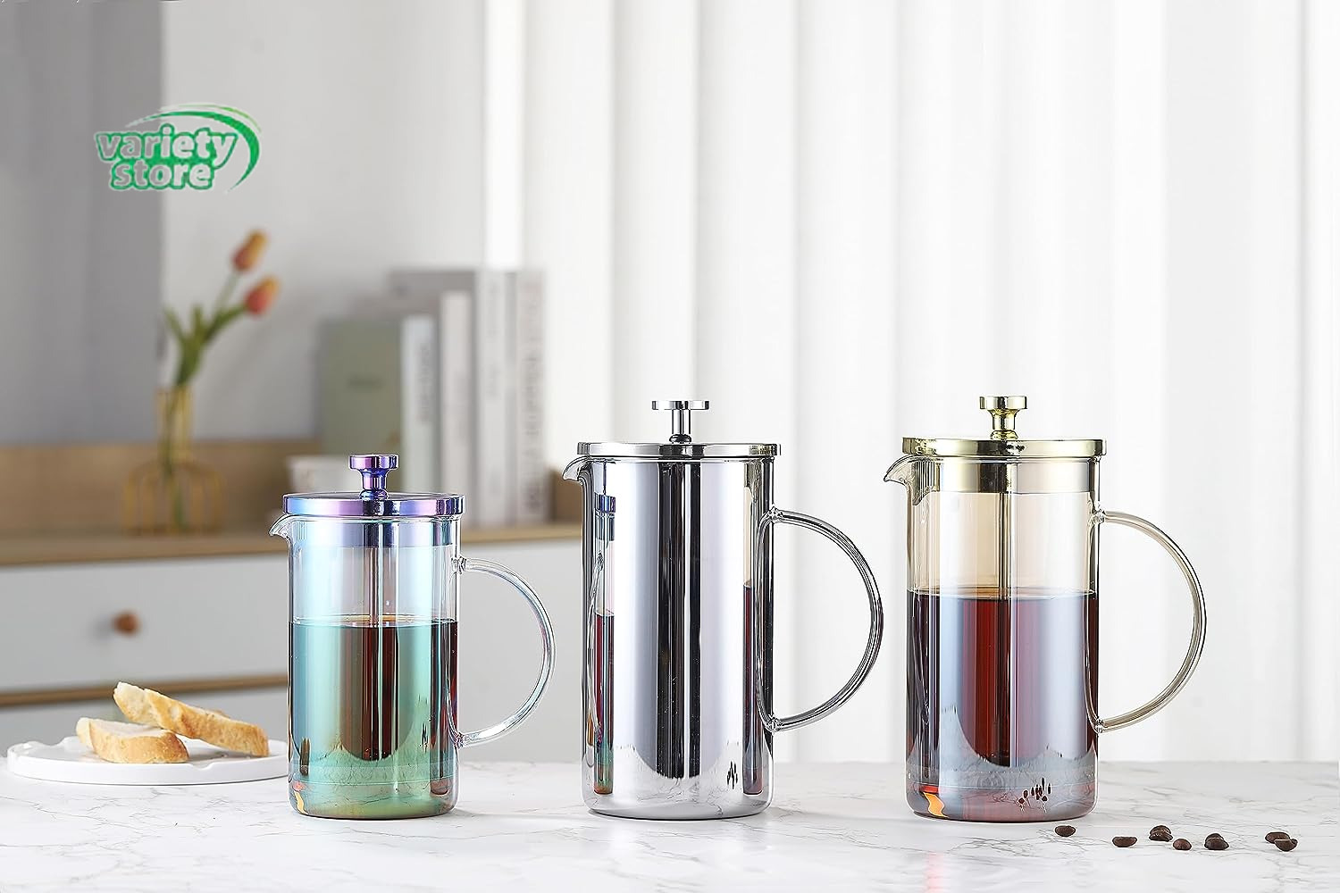 12oz French Press Coffee Maker with Heat Resistant Glass