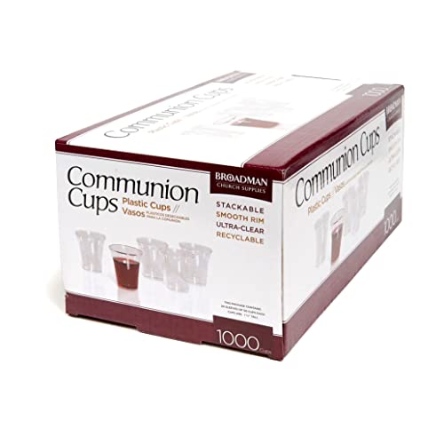 Plastic Communion Cups, 1000 Count, Eco-Friendly